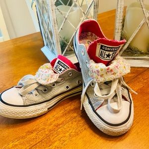 Converse allstar Girls Double tongue sneaker sz 11